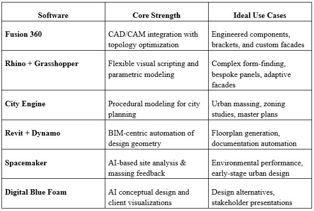 Top Generative Design Architecture Software